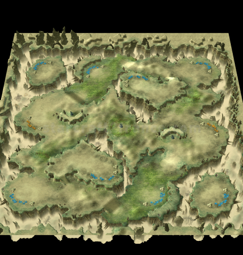 Carte StarCraft II : Desert Oasis - Oasis du dsert