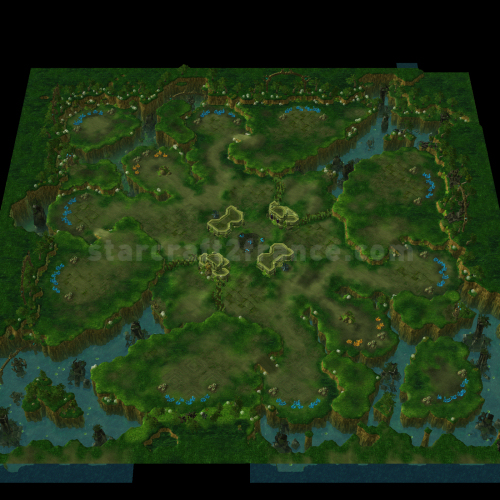 Carte StarCraft II : Lost Temple - Temple oubli