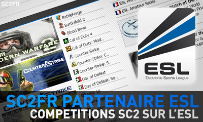 ESL partenaire de SC2FR - comp�titions SC2