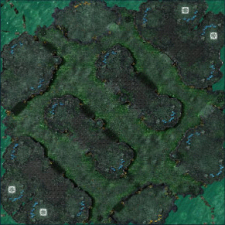 Carte Plateau de Shakuras Starcraft II